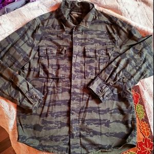 Camo American Eagle Button Up shirt